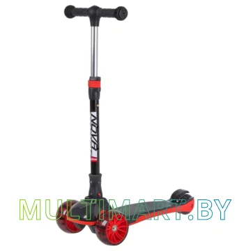 Самокат Novatrack RainBow Basic Black 120BB.RAINBOW.BRD20 (черный/красный, 2020)